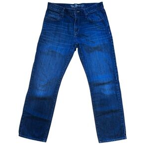 Old Navy Straight Leg Jeans 100% Cotton Dark Indigo 34 x 30